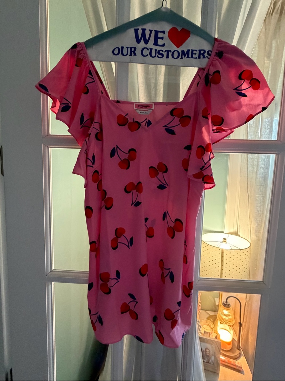 kate spade Pink Cherry V-Neck BlouseNWOT